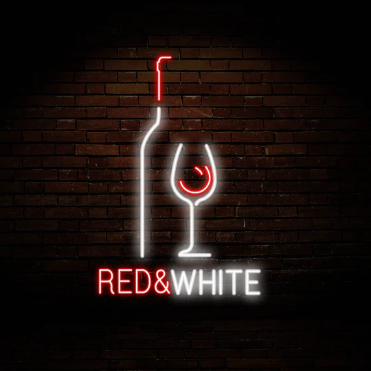 Unique Wine Glass Neon Sign